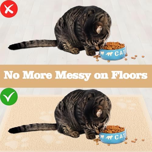 Darkyazi Cat Litter Box Mat for Floor Litter Trapping Mat Non-Slip Backing - Image 5