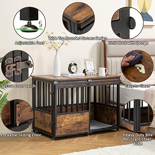 KOOPRO 40" Dog Crate Furniture w/Cushion, Heavy Duty - Image 5