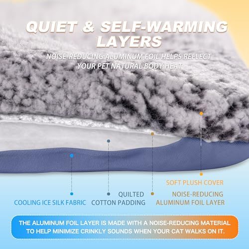 Self Warming Cat Bed, Reversible Cooling Mat - Image 5