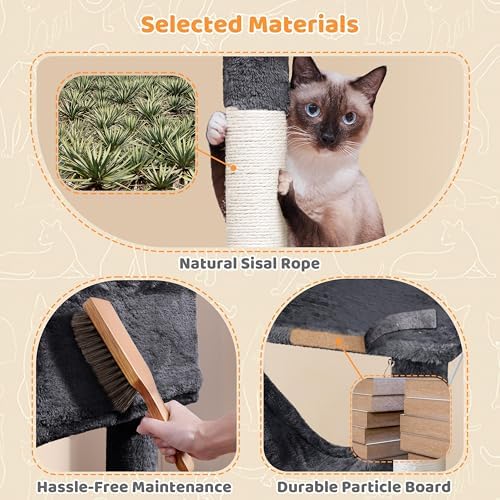 Yaheetech 73in Cat Stand, Large Cat Tree - Image 6