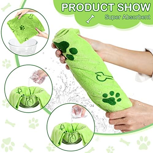 Chumia 8 Pcs Dog Towel for Drying, 18 x 28 Inch, Dog Paw and Bone - Image 6