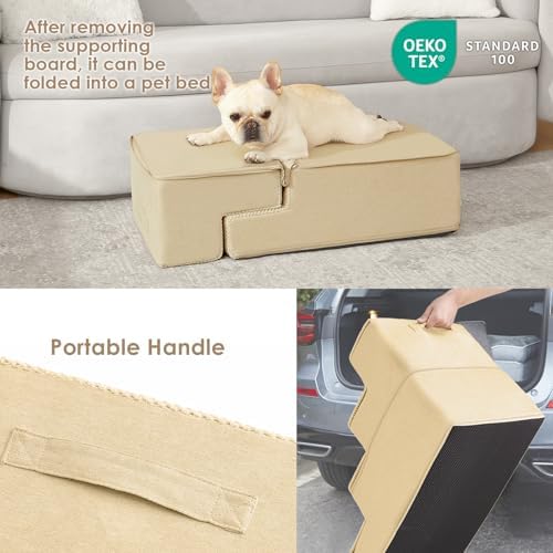 EHEYCIGA Dog Stairs for Bed 18" H, Dog 4-Steps for High Bed - Image 5