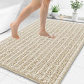 Smiry Bathroom Rugs 48X32, Extra Soft Rubber Backing Chenille Bath Mats by Smiry