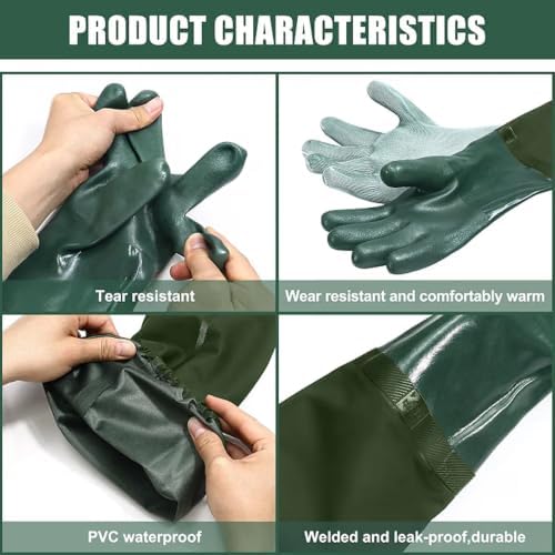 YOFANG 27.2" Long Sleeve Pet Grooming Bathing Gloves Anti-Scratch - Image 4
