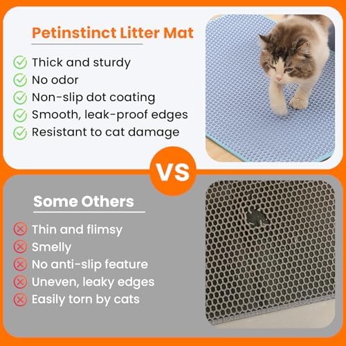Extra Large Cat Litter Mat, Double Layer Honeycomb Design - Image 3