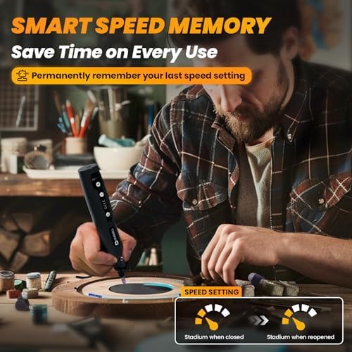 HARDELL Mini Cordless Rotary Tool Kit, 5-Speed - Image 4