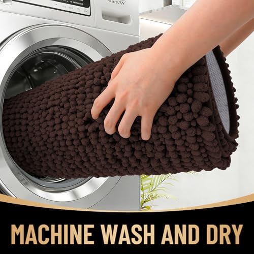 OLANLY Thick Chenille Large Bathroom Rugs 70x46, Absorbent Bath Mat - Image 4