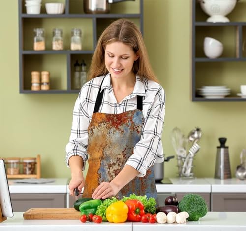 Brown Rust Pattern Chefs Apron, Cooking and Baking Apron - Image 5