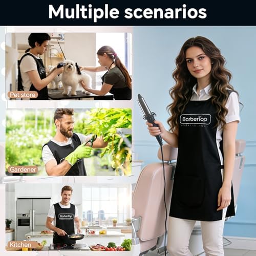 Hairstylist Aprons for Women / Men, Wide-Strap Salon Apron - Image 2