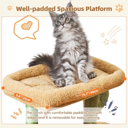 Taoqimiao Cactus, Cat Tree, 38.5In Cat Tower - Image 5