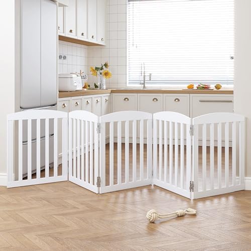 SPIRICH Wooden Freestanding Foldable Dog Gate by SpirichLLC