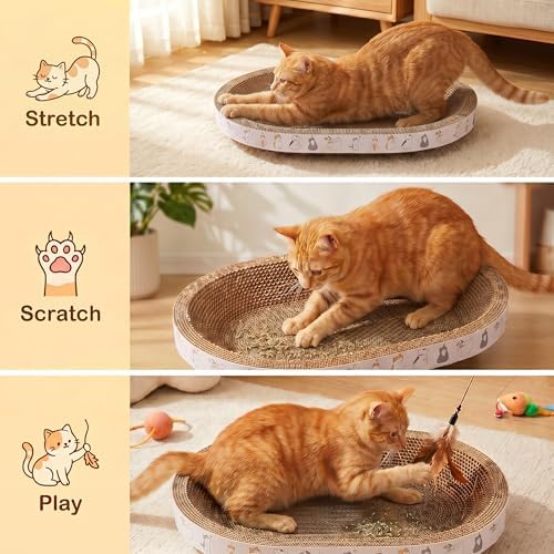 PatiencET Oval Cat Scratcher Bed - Image 5