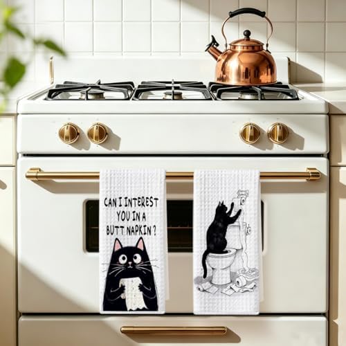 Hanamiya Na 2Pcs Funny cat Hand Towel - Image 5