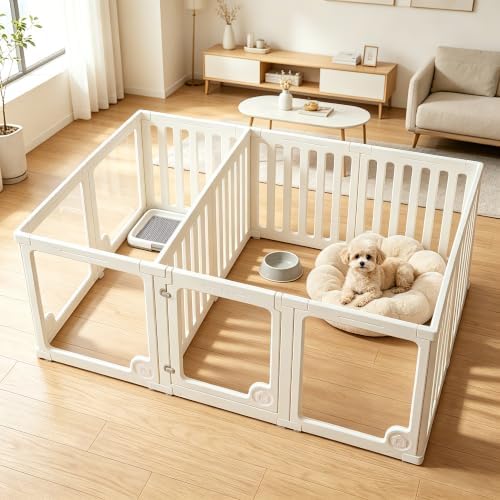 Heeyoo Clear Acrylic Dog Playpen 12 Panels - by Heeyoo
