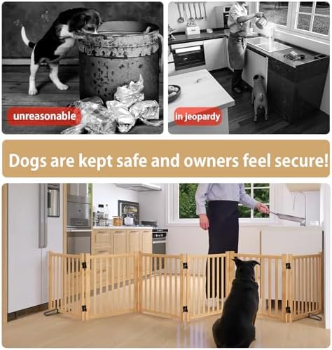 Wooden Freestanding Dog Gate Indoor - Image 6