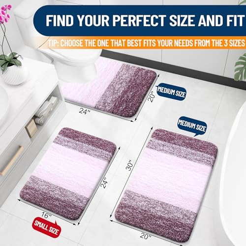 OLANLY Small Bathroom Rugs 28x18, Extra Soft Absorbent Microfiber Bath Rugs - Image 2