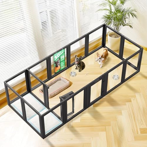 FXW AuraSpace Clear Acrylic Indoor Dog Playpen, 16 Panels by FXW