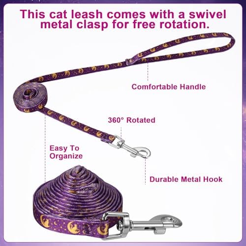 2 Pack Cat Harness and Leash, Escape Proof Adjustable Kitten Harness Multi - Image 4