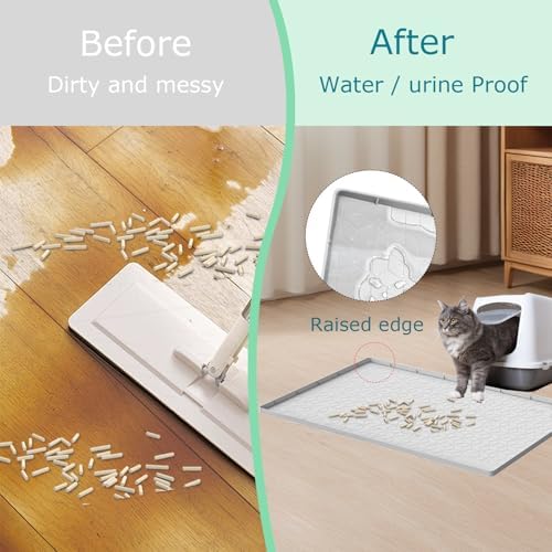Cat Litter Mat for Litter Box, Silicone Large Cat Litter Trapping Mat - Image 5