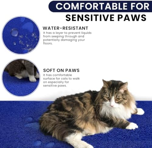 Andalus Extra Large Cat Litter Mat, Non-Slip & Easy to Clean Cat Litter Box Mat - Image 5