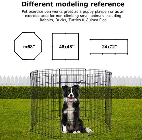 BestPet | Foldable Dog Playpen | 48 Inch, 8 Panels | Metal Pet Exercise Pen | - Image 6