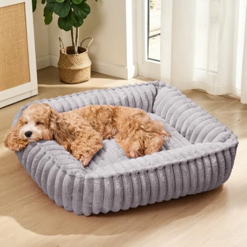 Medium Dog Bed Calming Cat Bed for Indoor Cats 24’’x20’’ Grey by Unknown