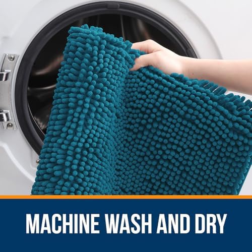 OLANLY Small Bathroom Rugs 24x16, Extra Soft Absorbent Chenille Bath Rugs - Image 5