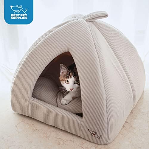 Best Pet Supplies Cat Bed for Indoor Cat, Domed Tent House - Image 5
