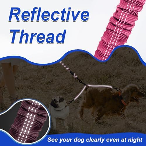 Double Dog Leash, No Tangle Dual Leash, 360° Swivel Tangle Free Bungee - Image 5