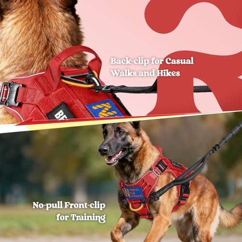 rabbitgoo Tactical Dog Harness for Medium, Heavy Duty Military No Pull Vest - Image 2