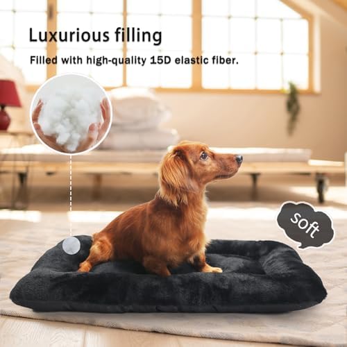 30 Inch Dog Crate Bed for Medium Size Dogs, Comfort Fluffy Plush Kennel Pad - Image 2