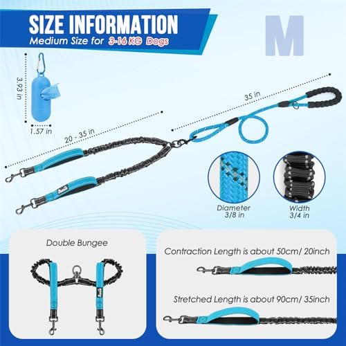 SlowTon Double Leash for Two Dogs, No Tangle & - Image 5