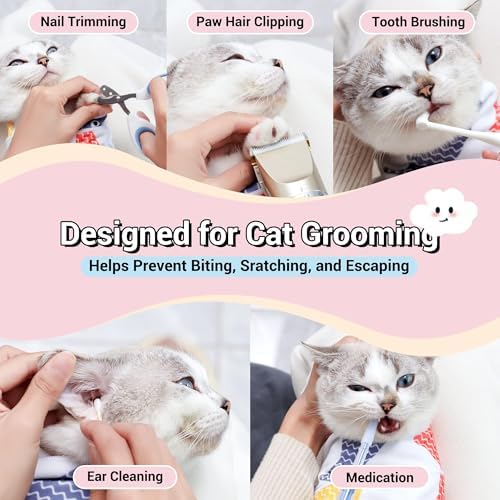 27.5" Large Cat Wrap for Nail Trimming Medicine Ear Cleaning Teeth Brushing - Image 2