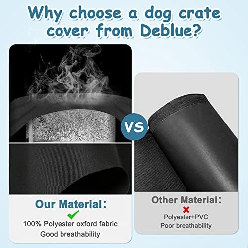 Deblue 42" Dog Crate Cover for Large Wire Crate - - Image 3