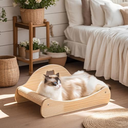 23" Large Sisal Cat Scratcher Lounge Bed by Borozo