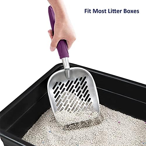 WePet Cat Litter Scoop, Aluminum Alloy Sifter, Kitty Metal Scooper, Deep Shovel - Image 5