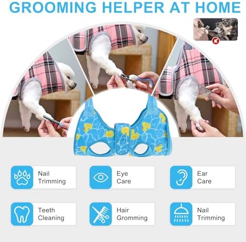 BEAUTYZOO Dog Grooming Hammock for Small Dogs/Cats, Nail Trim Restraint - Image 2