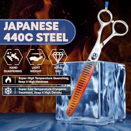 Moontay 7.5" Dog Grooming Chunkers Scissors, Straight -24 Teeth - Image 3