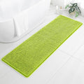 Chenille Bathroom Runner Rug 24"x72" Lime Green, Plush Bath Mat by Kildoss