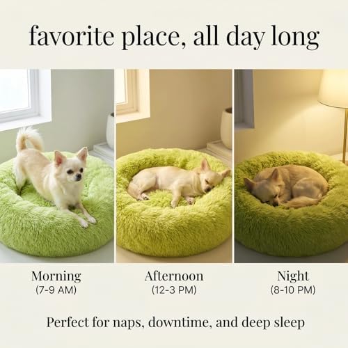nononfish Calming Donut Dog Bed, Soft Plush Pet Bed - Image 6
