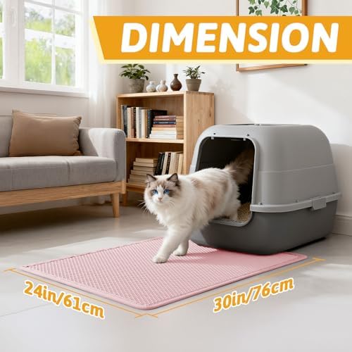 Pieviev Litter Box Mat, Double-Layer Urineproof Design - Image 2