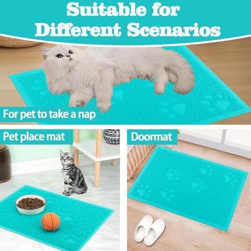 Darkyazi Cat Litter Box Mat for Floor Litter Trapping Mat Non-Slip Backing - Image 7