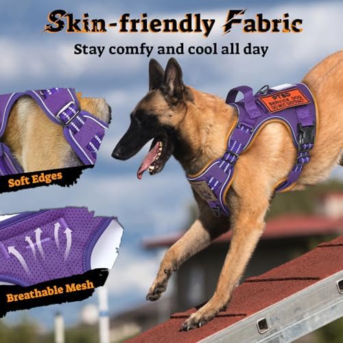 rabbitgoo Tactical Dog Harness for Large Dogs, No Pull Service Pet Vest - Image 4