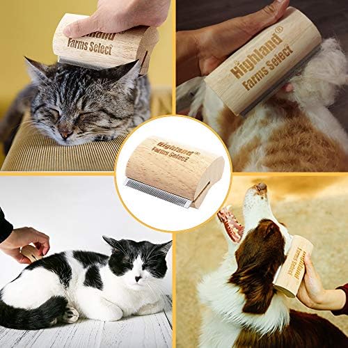 Deshedding Grooming Tool for Dogs, Cats & Horses, Ergonomic Design Wood Groom - Image 4