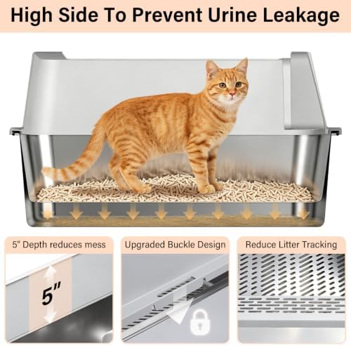 XL Stainless Steel Sifting Litter Box - Image 3