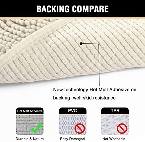 H.VERSAILTEX Bath Mat for Bathroom Non Slip Luxury Chenille Ultra Soft Bath - Image 6