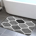 JAWO Black and White Paisley Bath Mat by JAWO