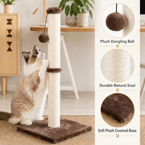 Dimaka 29" Tall Cat Scratching Post, Claw Scratcher - Image 4