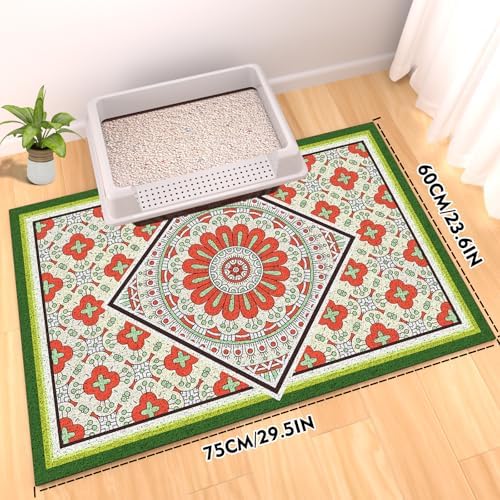 Extra Large Cat Litter Mat 30"x24", Heavy-Duty Litter Rug Catcher - Image 2