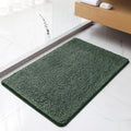 Chenille Bathroom Rug 24"x36" Hunter Green, Non-Slip Plush Bath Mat by Kildoss